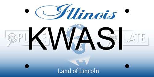 KWASI Illinois License Plate