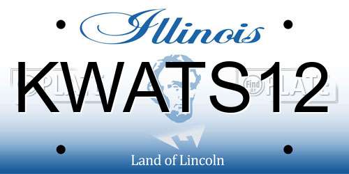 KWATS12 Illinois License Plate