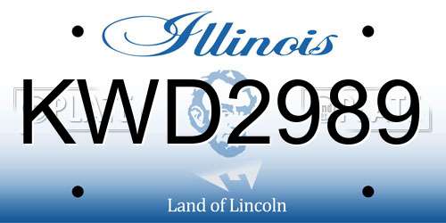 KWD2989 Illinois License Plate