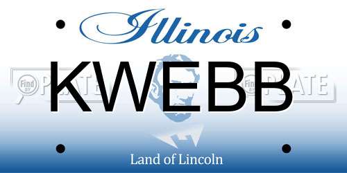 KWEBB Illinois License Plate