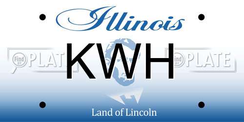 KWH Illinois License Plate