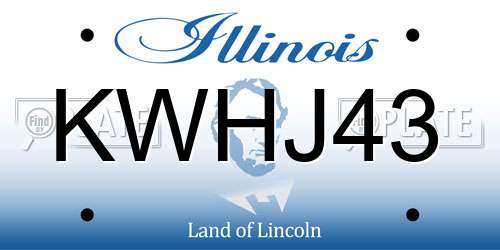 KWHJ43 Illinois License Plate
