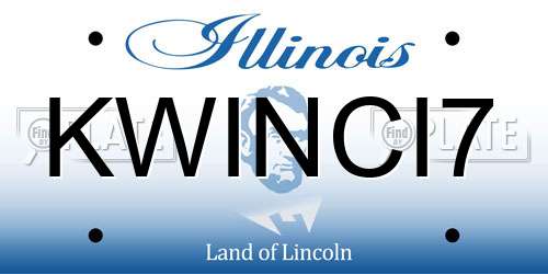KWINCI7 Illinois License Plate