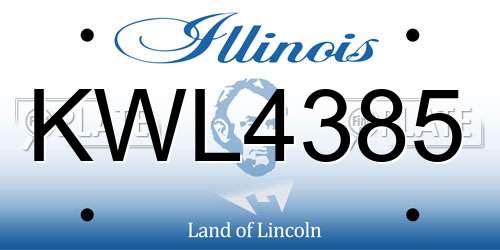 KWL4385 Illinois License Plate
