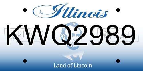 KWQ2989 Illinois License Plate