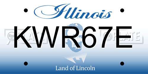KWR67E Illinois License Plate