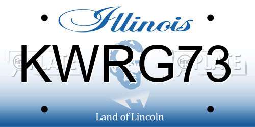 KWRG73 Illinois License Plate