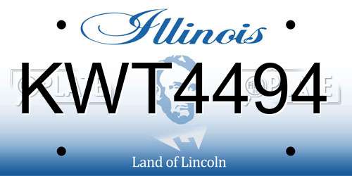 KWT4494 Illinois License Plate