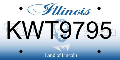 KWT9795 Illinois License Plate