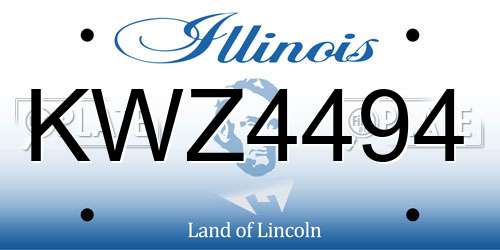 KWZ4494 Illinois License Plate