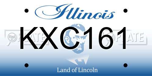 KXC161 Illinois License Plate