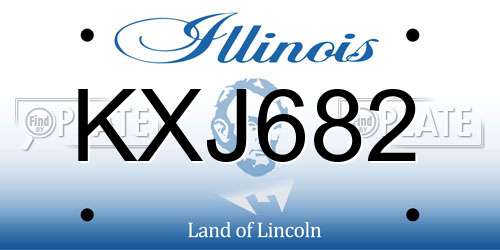 KXJ682 Illinois License Plate