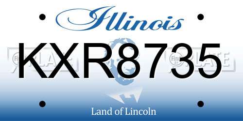 KXR8735 Illinois License Plate