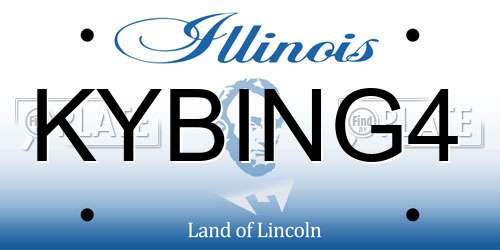 KYBING4 Illinois License Plate
