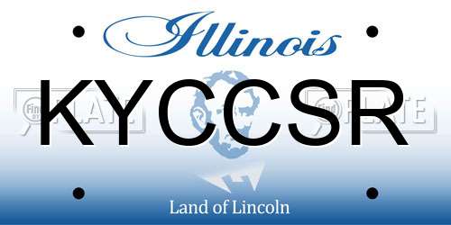 KYCCSR Illinois License Plate