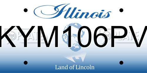 KYM106PV Illinois License Plate