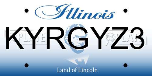 KYRGYZ3 Illinois License Plate