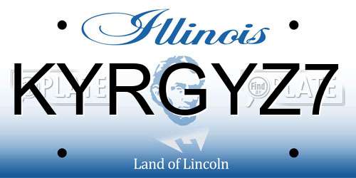 KYRGYZ7 Illinois License Plate