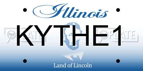 KYTHE1 Illinois License Plate