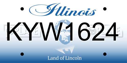 KYW1624 Illinois License Plate