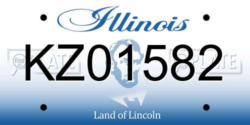 KZ01582 Illinois License Plate