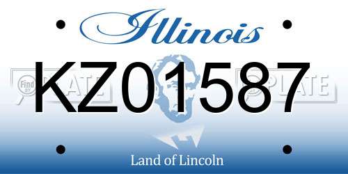 KZ01587 Illinois License Plate