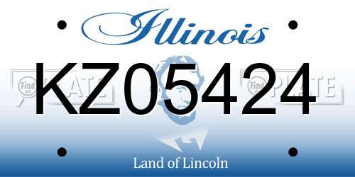 KZ05424 Illinois License Plate