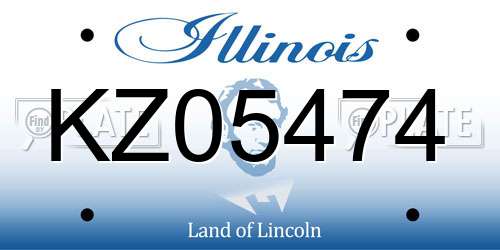 KZ05474 Illinois License Plate