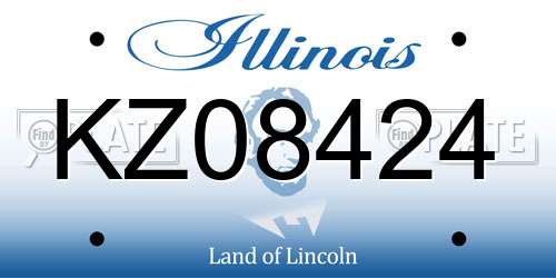 KZ08424 Illinois License Plate