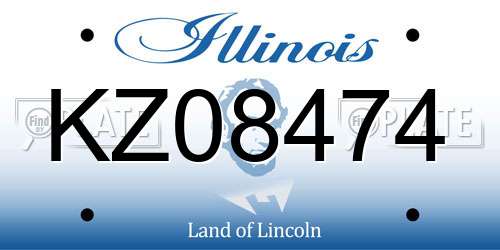 KZ08474 Illinois License Plate