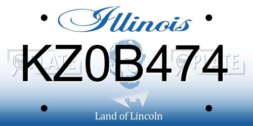 KZ0B474 Illinois License Plate
