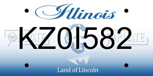 KZ0I582 Illinois License Plate