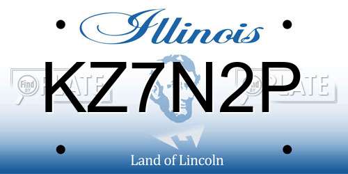 KZ7N2P Illinois License Plate