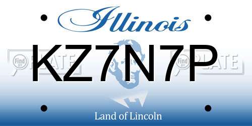 KZ7N7P Illinois License Plate