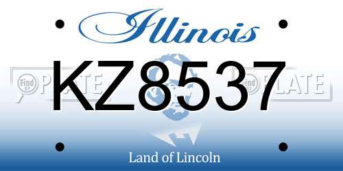 KZ8537 Illinois License Plate