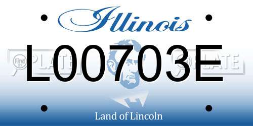L00703E Illinois License Plate