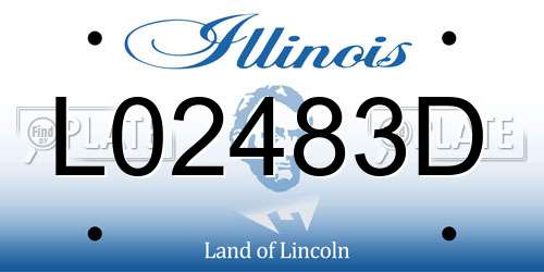 L02483D Illinois License Plate