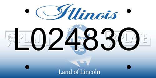 L02483O Illinois License Plate