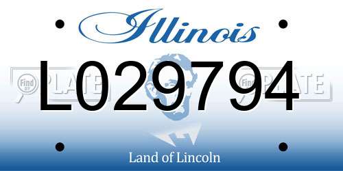 L029794 Illinois License Plate