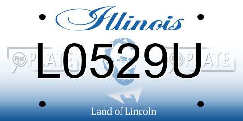 L0529U Illinois License Plate