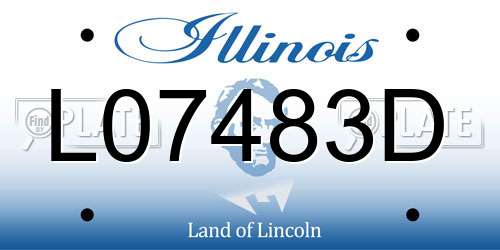 L07483D Illinois License Plate