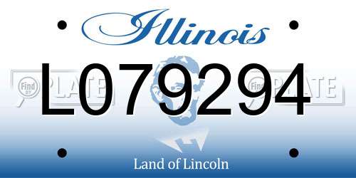 L079294 Illinois License Plate