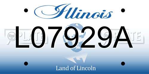 L07929A Illinois License Plate