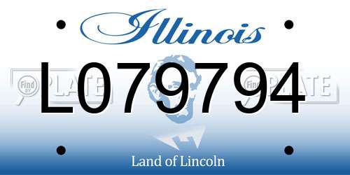 L079794 Illinois License Plate