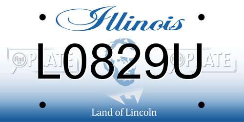 L0829U Illinois License Plate