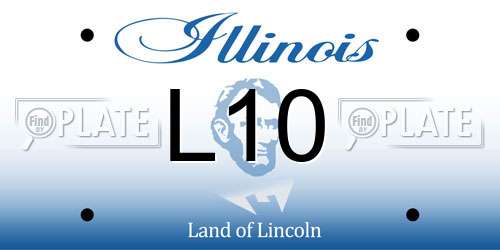 L10 Illinois License Plate
