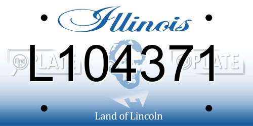 L104371 Illinois License Plate