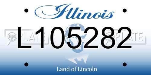 L105282 Illinois License Plate