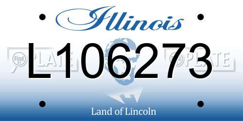 L106273 Illinois License Plate