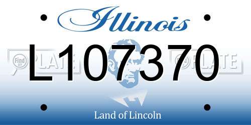 L107370 Illinois License Plate